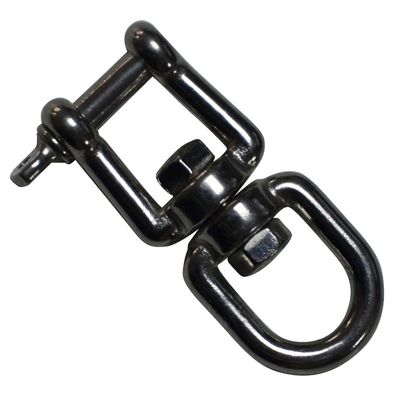 Gepersonaliseerde kleur aluminium draaiend karabiner met duurzame roestvrij staal kaak oog