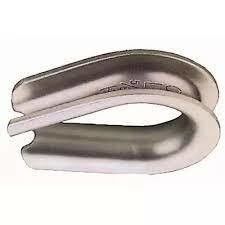 2 G-411 Draad touw duim Duurzaam roestvrij staal 304/316 Fittings voor 3/8&quot; Sling