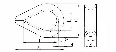Hot Dip gegalvaniseerd G-411 Vinger voor standaard Custom roestvrijstalen draad touw